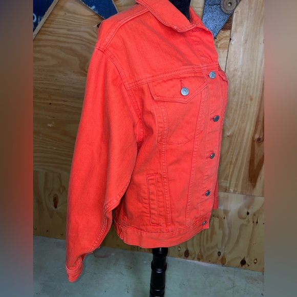 BDG Urban Outfitters Small Orange Denim Jacket. - Picture 3 of 7